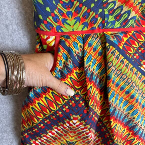 Colorful Geometric Pattern Dress - Picture 2 of 10